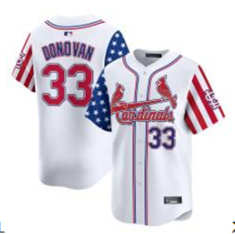 Men 2025 St.Louis Cardinals #33 Donovan White a generation of national flags Joint Name Nike MLB Jersey style 1
